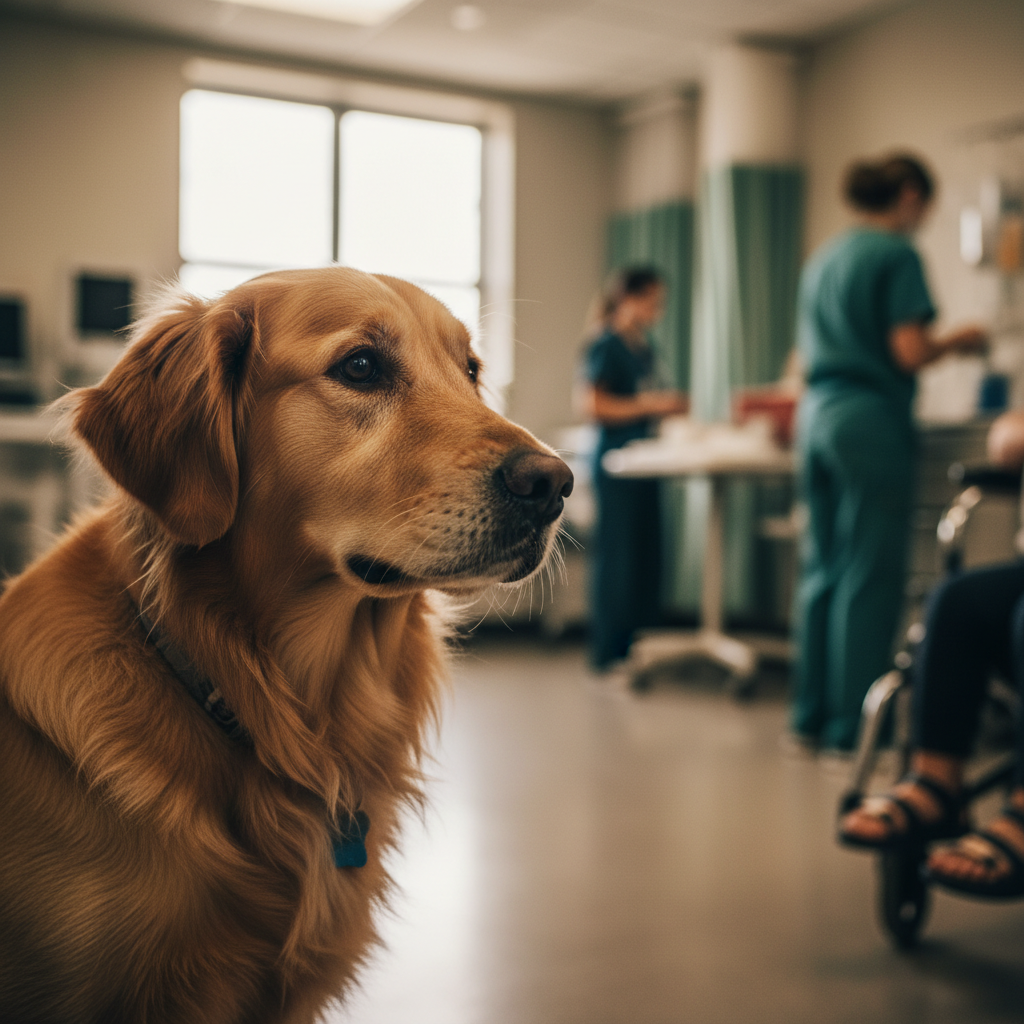 Dog in hospital