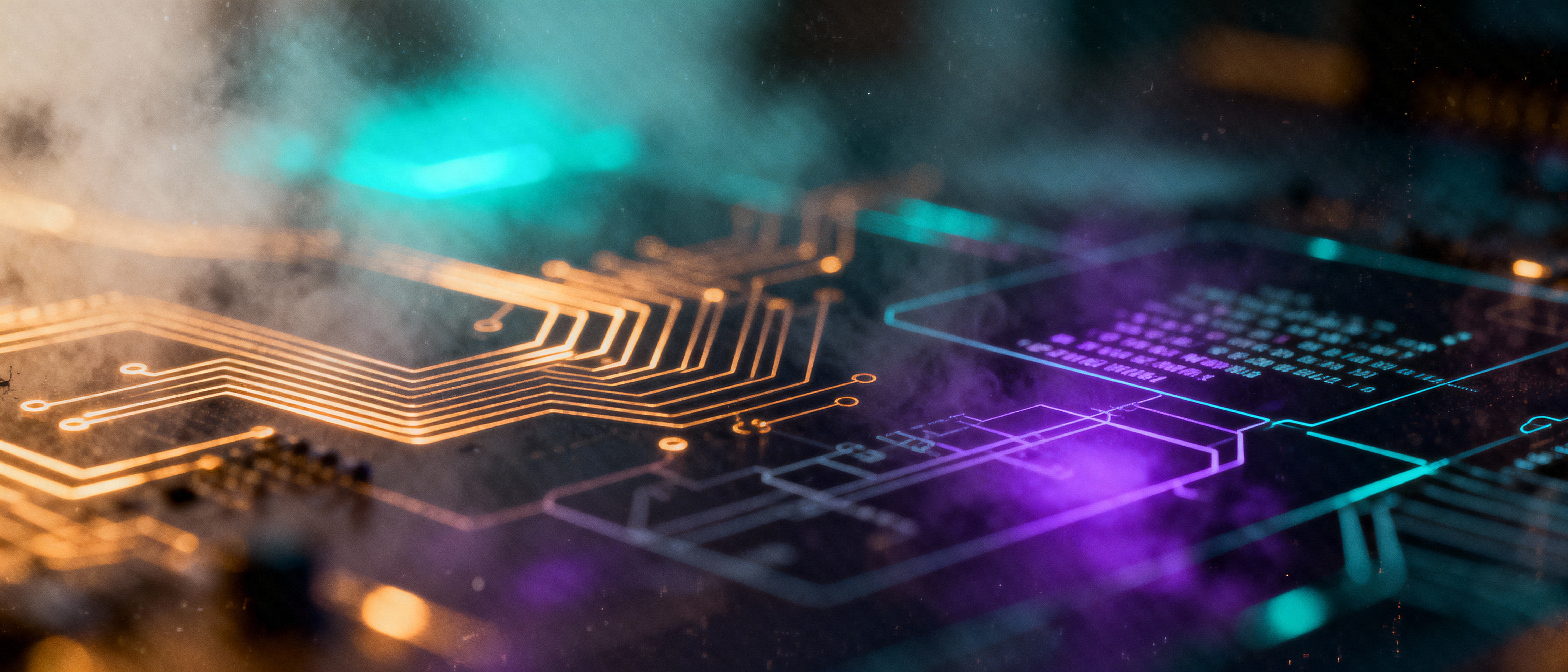 Abstract digital service visualization with cinematic lighting